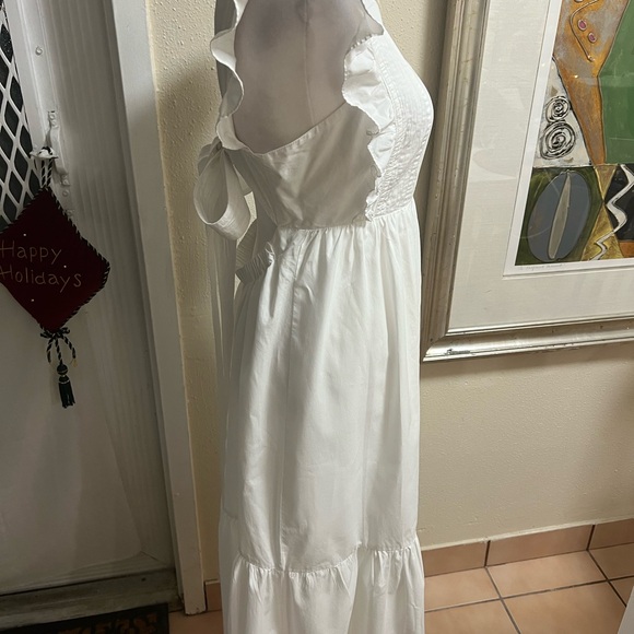 AQUA WHITE DRESS SIZE M 100% cotton. - Picture 12 of 16
